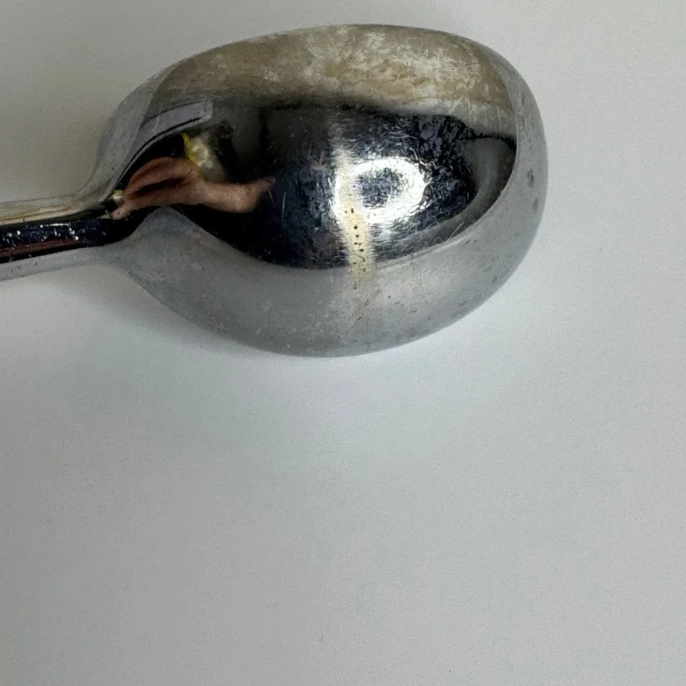 Stainless Steel Ice Cream Scoop with Hanging Loop Silver Tone Metal Kitchen Tool